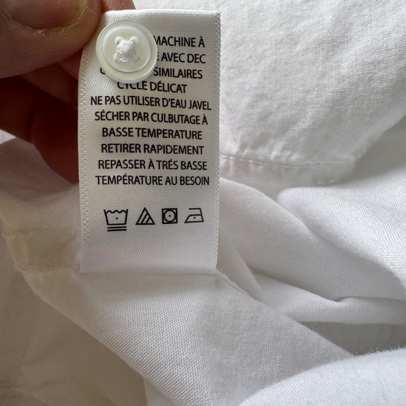 Lola River Women's Long Sleeve Button Up Semi-Sheer Layering Blouse White Size S - Picture 8 of 13